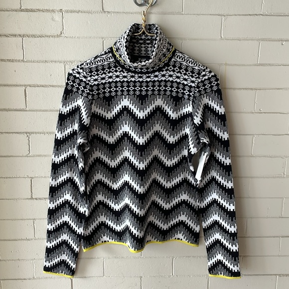 Anthropologie Maeve Geometric ski turtleneck sweater fair isle - Picture 4 of 7